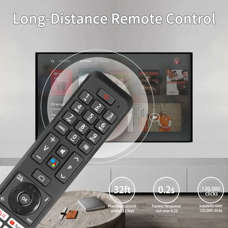 CT-8562 لاستبدال جهاز التحكم عن بعد الصوتي توشيبا مع أزرار NETFLIX PrimeVideo Google Play، لتلفزيون توشيبا 32WA3B63DA #4