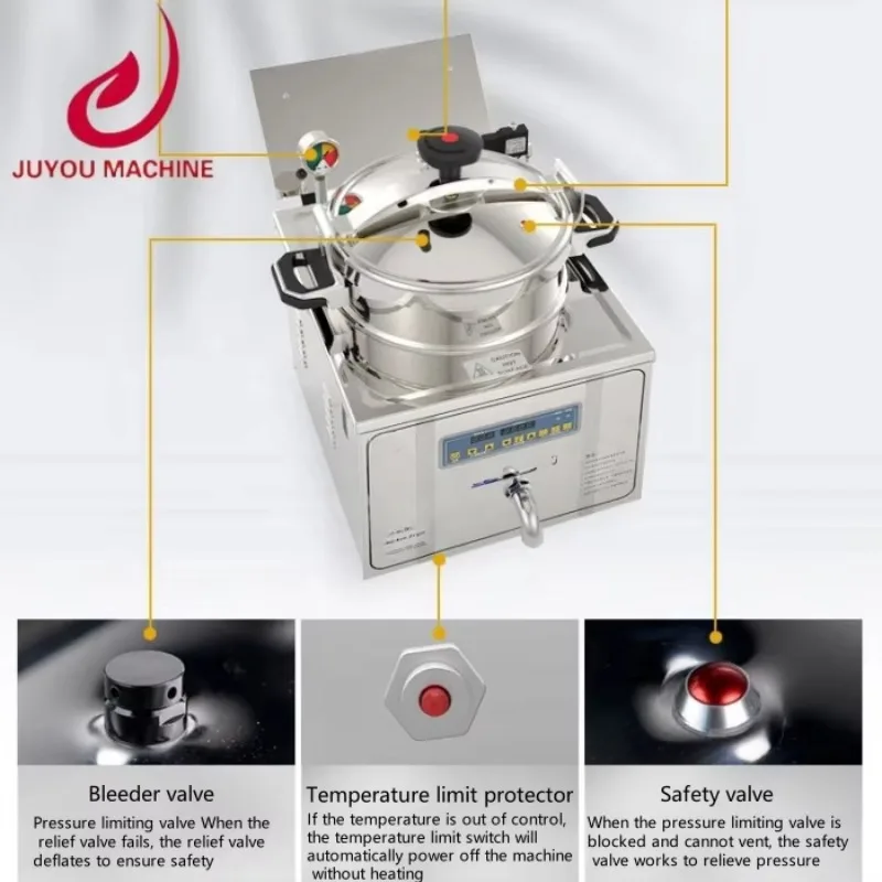 Compact Fryer with Basket Filter and Ventless Design for Home Gari Making Snack Chips Small Business Fryer