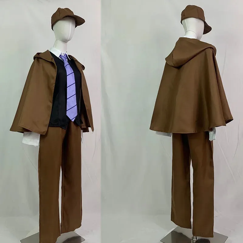 

silisili AEdogawa Ranpo cosplay Costume Detective Uniform Suit Edogawa Rampo Outfits with Hat for Halloween Comic C 2025 ☆ New