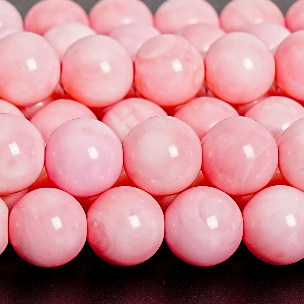 

6 мм 8 мм натуральные розовые круглые бусины из ракушек королевы, бусины-разделители из натуральной морской ракушки для изготовления ювелирных изделий своими руками, целебный кристалл, подарок