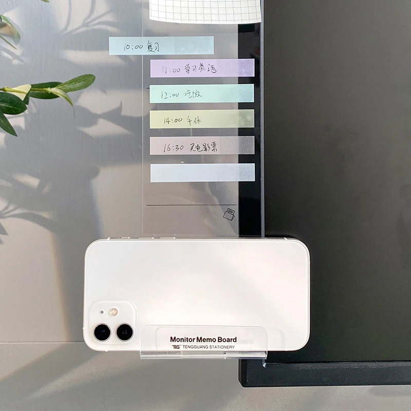Monitor Memo Board Card Holder Acrylic Message Note Phone Holder Photocards Display Stand Stationery Home Office Organizer