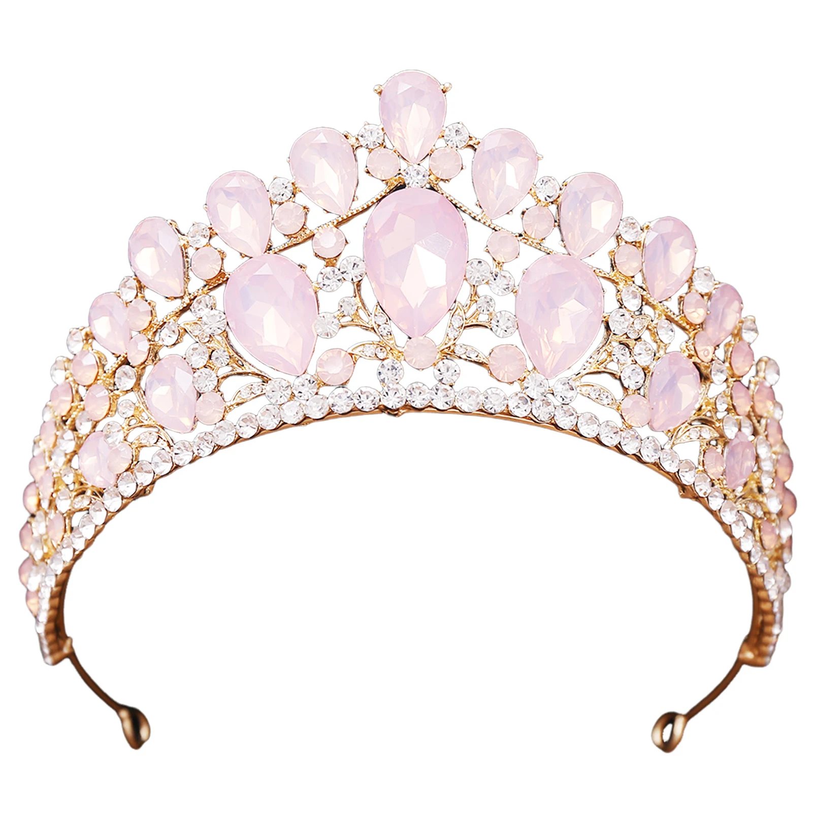 

Bridal Crown Queen Headband Baroque Headwear with Sparkly Rhinestones for Bride Bridesmaid Princess Costume