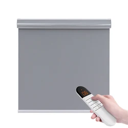 CASAYA Roller Blinds for Windows Motorized Cordless Blinds Daylight and Blackout Roller Curtain for Living Room Custom Size