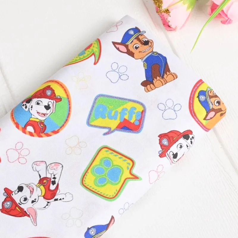 Cartoon Paw Patrol 100% Cotton Fabric For Sewing Patchwork DIY Quilting Fabrics Sew Children Clothes Material