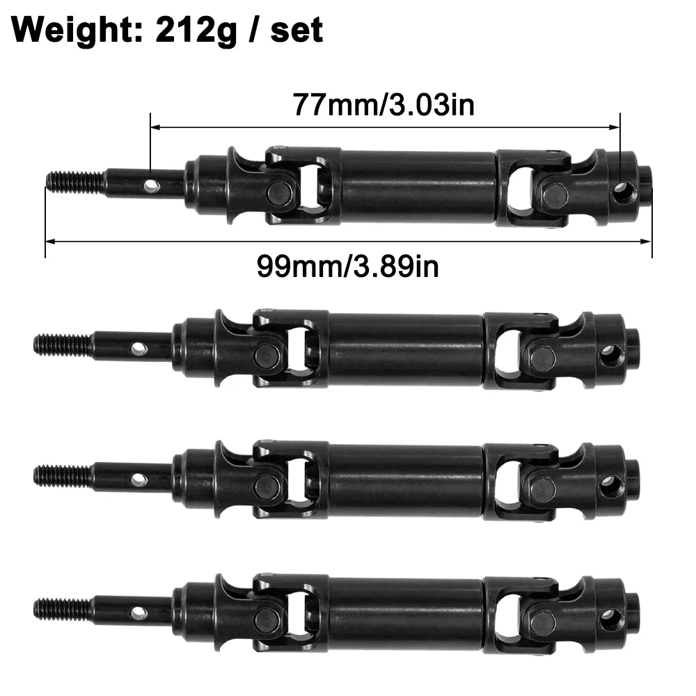 

4Pcs Stainless Steel CVD Drive Shafts 99MM Accessories for 1/16 Trxs Mini XRT VXL-3s 108076-1 RC Car Upgrade Parts