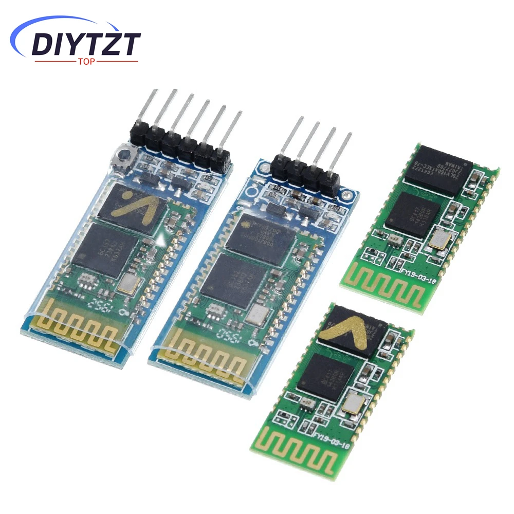 DIYTZT HC-05 HC 05 hc-06 HC 06 RF Modul Budak Transceiver Bluetooth Nirkabel RS232 / TTL ke konverter dan adaptor UART