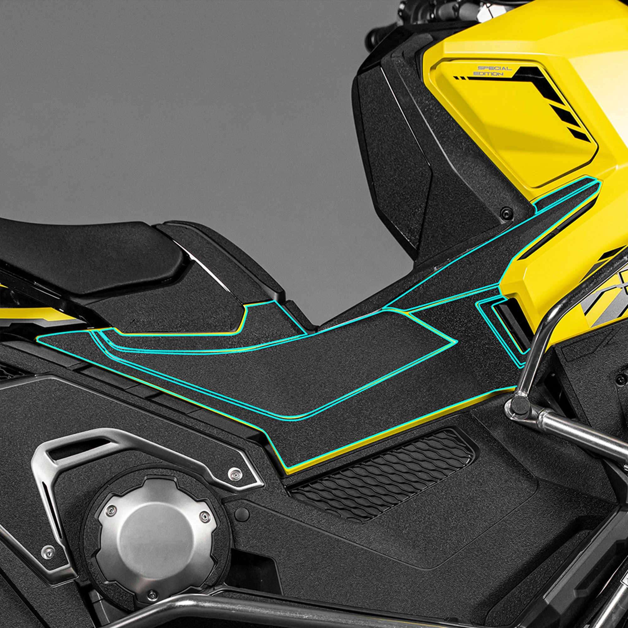 Thickened Armor Sticker Fuel Tank Protective Film Compatible with 2025 HONDA XADV750 Motorcycle Decor Decal