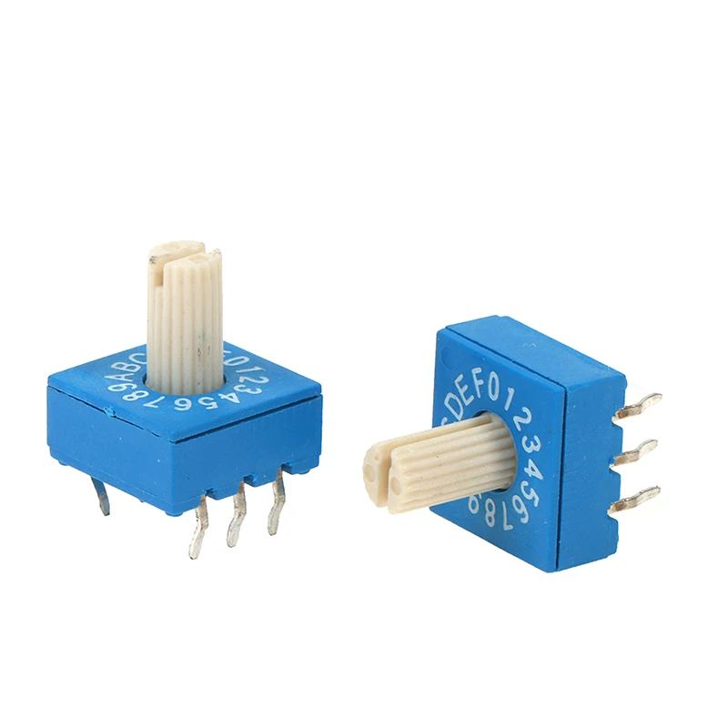 رائجة البيع 1 قطعة 0-F مفتاح التشفير الروتاري مع مقبض 16 بت 8421C رمز إيجابي 3:3 التبديل