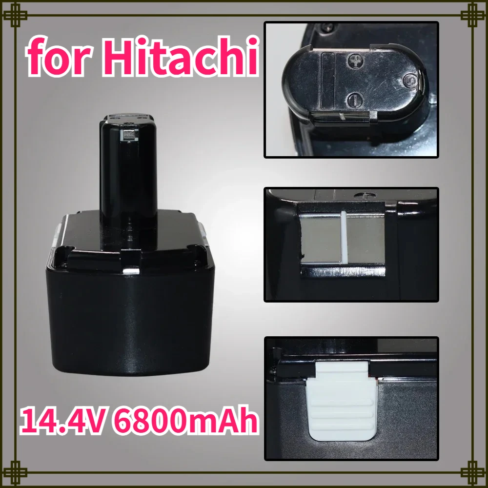Rechargeable 14.4V 6800mAh Battery for Hitachi EB1414S EB14B EB1412S EB14S DS14DL DV14DL CJ14DL DS14DVF3 NI-CD