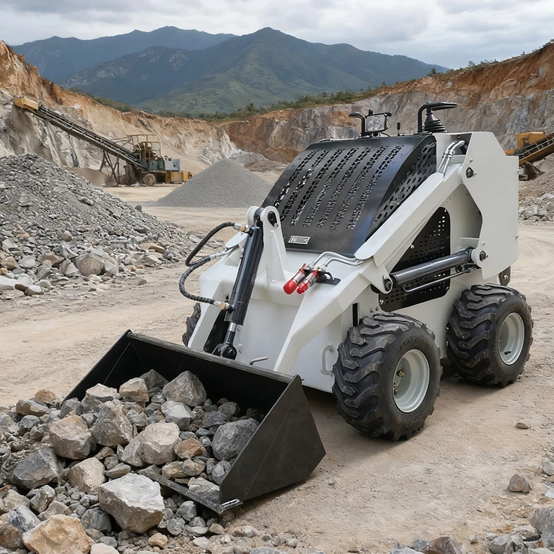 جرافة انزلاقية ذات حالة عمل عالية CE EPA EURO5 رائجة البيع جرافة ذات عجلات صغيرة S480 تسليم سريع جرافات انزلاقية صغيرة