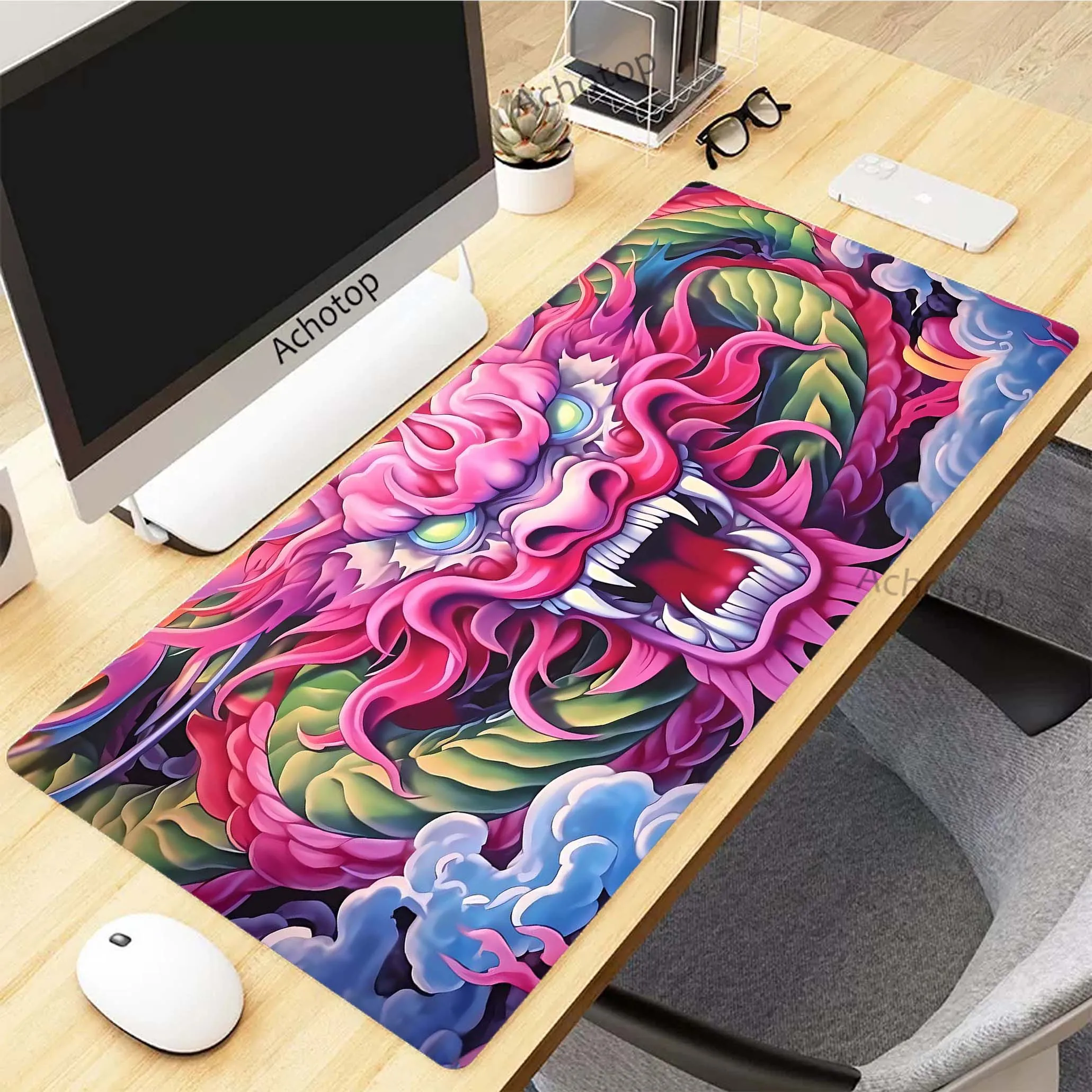 Japanese Dragon Gaming Mouse Pad Chinese style Large Mousepad Gamer Speed Accessories Keyboard Pads Non-slip Rubber Desk mat XXL