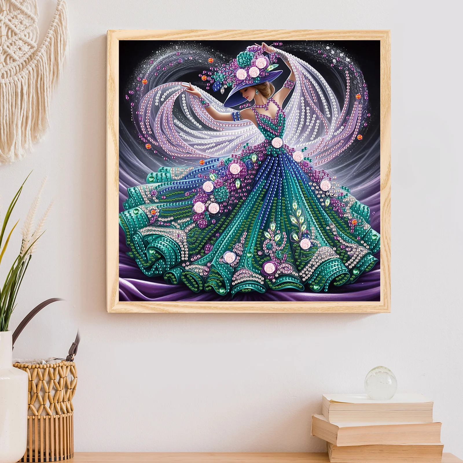 Special Shape Diamond Art Kits for Beginner and Adult,DIY Elegant dancer Diamond Art Painting Kits for Home Wall Decoration Gift