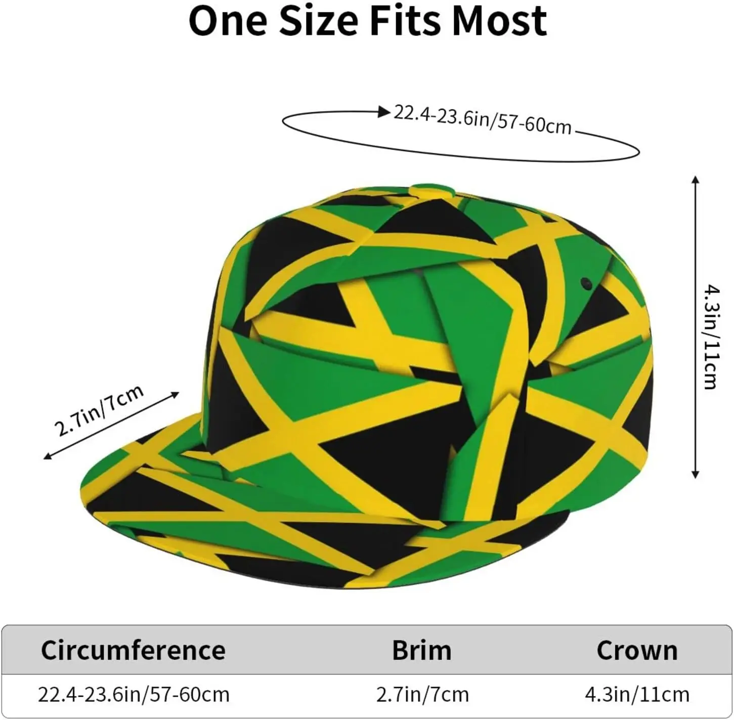 Funny Jamaican Flag Baseball Cap Workout Hats with Adjustable Strap for Men & Women Dad Hat Snapback Hat