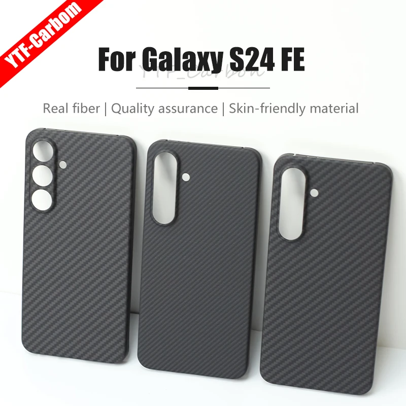 

YTF-Carbon Carbon fiber case for Samsung Galaxy S24 FE Anti-fall Aramid Fiber case Slimv Design S24 FE cover