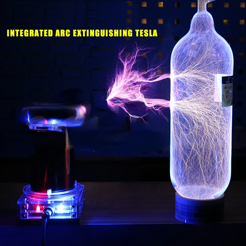 New Music Tesla coil  product high-frequency generator ignition lightning model  Integrated arc extinguishing tesla 20cm