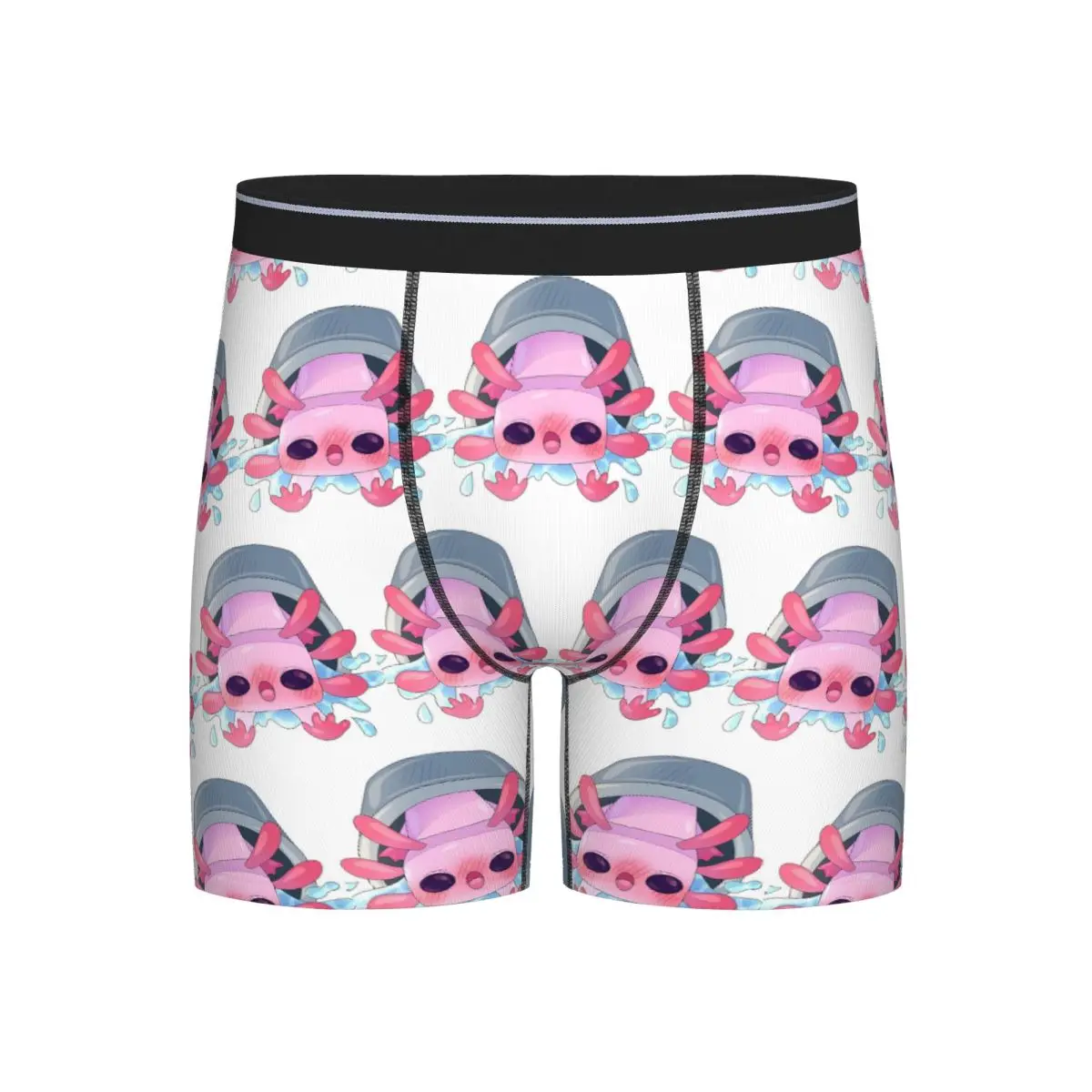 

Long Boxer Underpants Shorts Axolotl Sea Animal Panties Men's Soft Underwear for Homme Man Boyfriend Gift