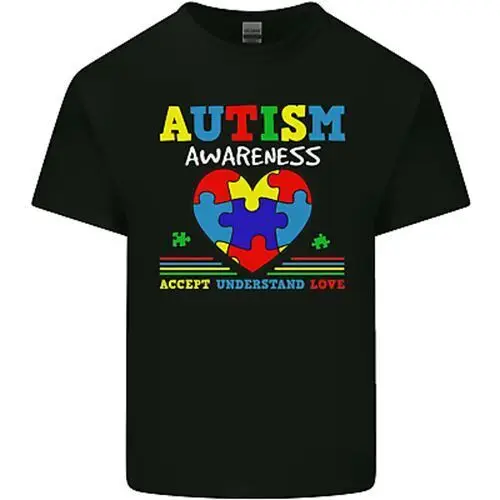 Autism Awareness Autistic Love Accept ASD Kids T-Shirt Boys Girls