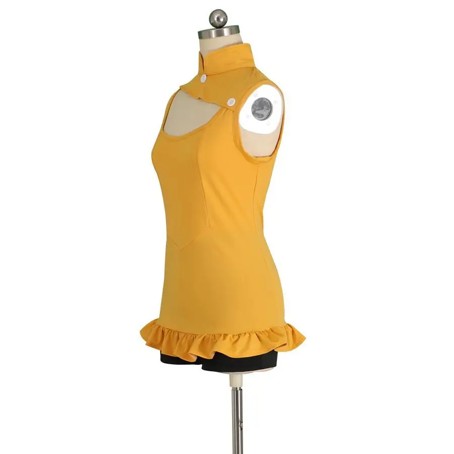 Anime Giant Clan Serpent's Sin of Envy Diane Cosplay Costume Women Yellow Bodysuit Gloves Outfit For Comic Con Halloween Party - view 4