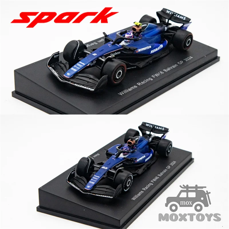 Spark 1:64 Williams Racing FW46 No.2 Logan Sargeant / No.23 Alex Albon 2024 Model Car