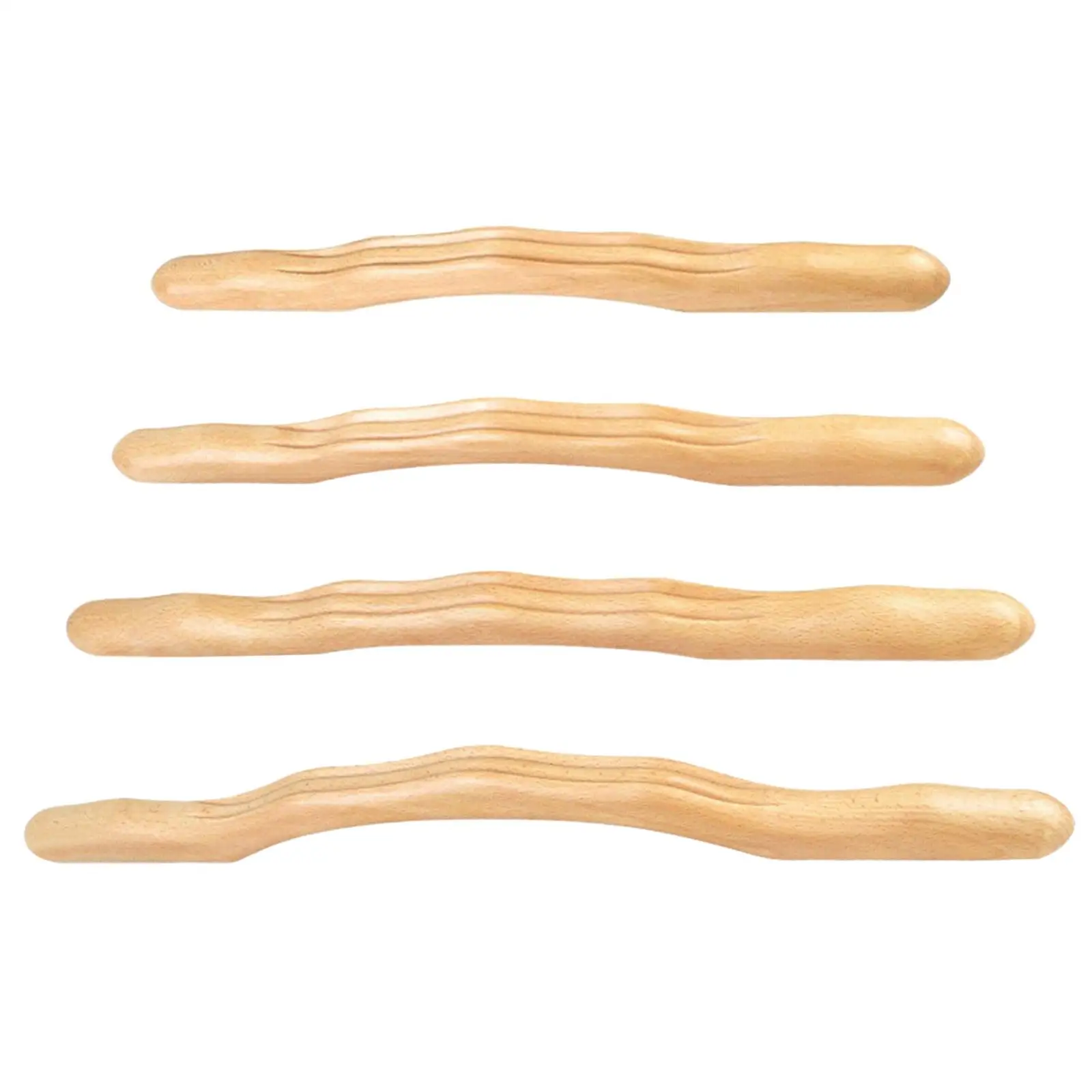 Manual Massager Beech Wood Massage Roller Stick Guasha Scraping Therapy for Full Body Shoulder Waist Neck