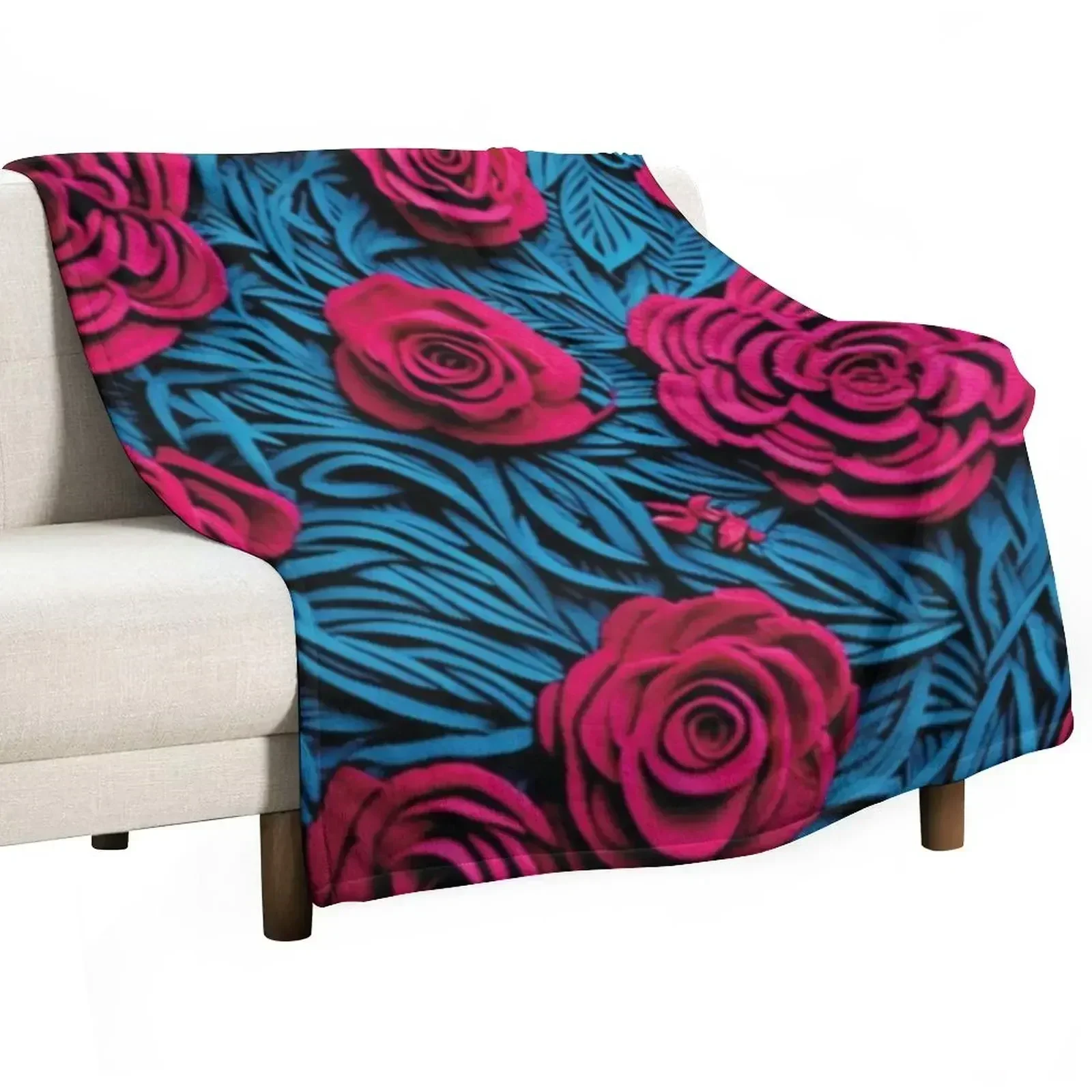 

Desenho crochê flores e filhas Throw Blanket warm for winter halloween cosplay anime For Baby Blankets