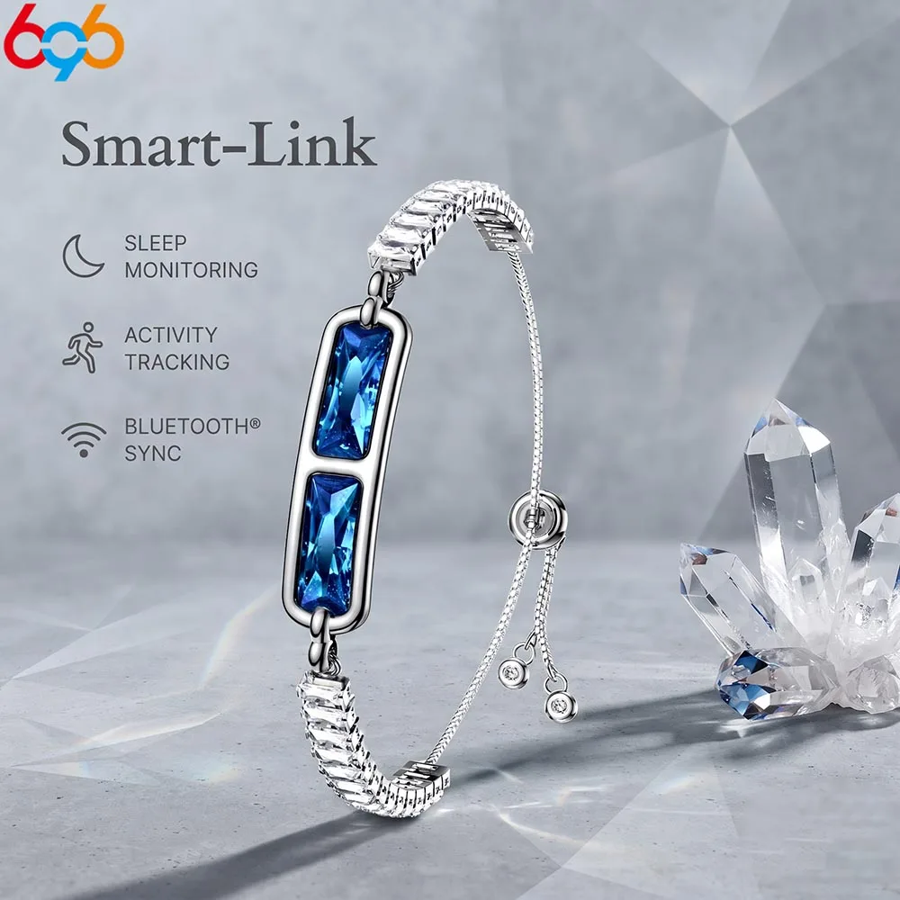 Diamond-encrusted Women Smart Bracelet  BT Wristband  Sleep & Physiological Cycle Tracking  Sports Health Monitor for Ladies