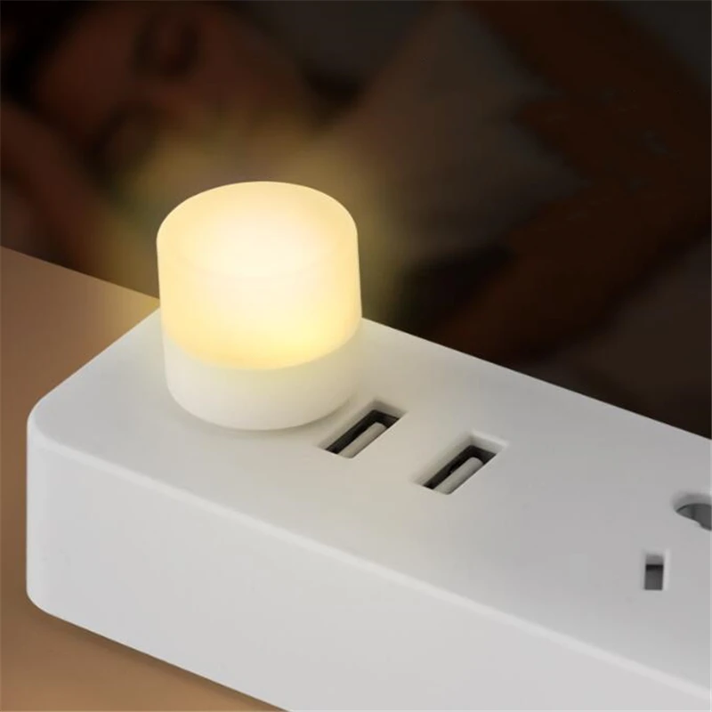 Wholesale Pocket Mini LED USB Night Light Lamp For Power Bank Charging USB Book Lights Small Round Reading Eye Protection Lamps