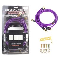 5 Points Car Earth Ground Cables Performance Grounding Wire System Kit