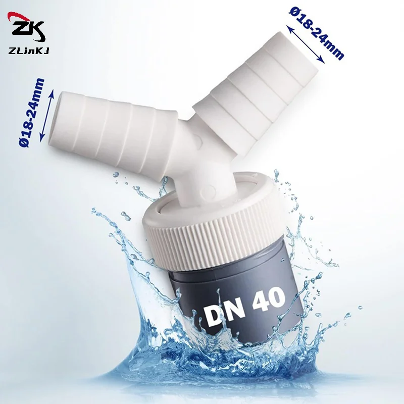 (ZYDD01) Dishwasher Washing Machine Drain Adapter Three-way Two-in-one Connector Converter Drain Extension Hose Connector