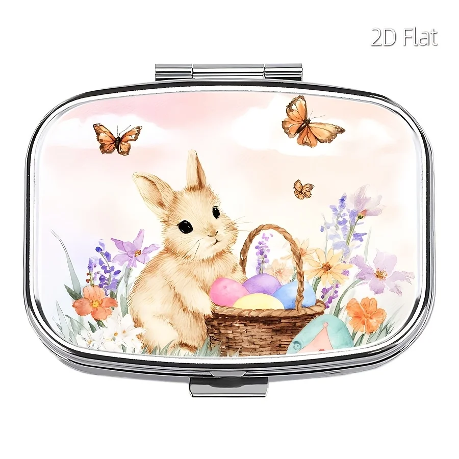 Flat design, 1 independent pill box, portable small vitamin pill box, suitable for home, outdoor activities, and travel, multi-functional storage box, can be used to store earrings, jewelry, and decorations, with multiple functions.