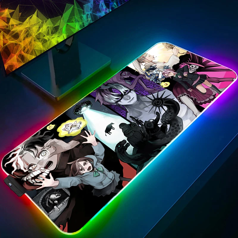 

Коврик для мыши Профессиональный киберспортивный геймер Speed RGB ПК Игровой резиновый коврик для клавиатуры Светодиодный коврик для ноутбука D-dandadan Настольный коврик Крутой коврик для мыши в стиле аниме