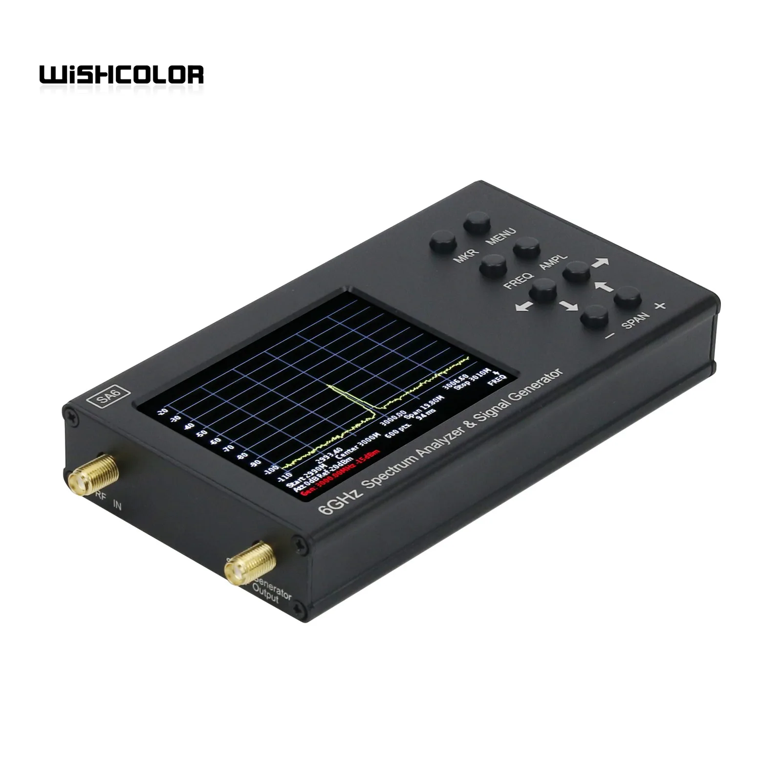 Wishcolor 스펙트럼 분석기 신호 발생기, RF 신호원, 와이파이, 2G, 3G, 4G, LTE, CDMA, GSM, Beidou GPR 등, SA6, 6GHz