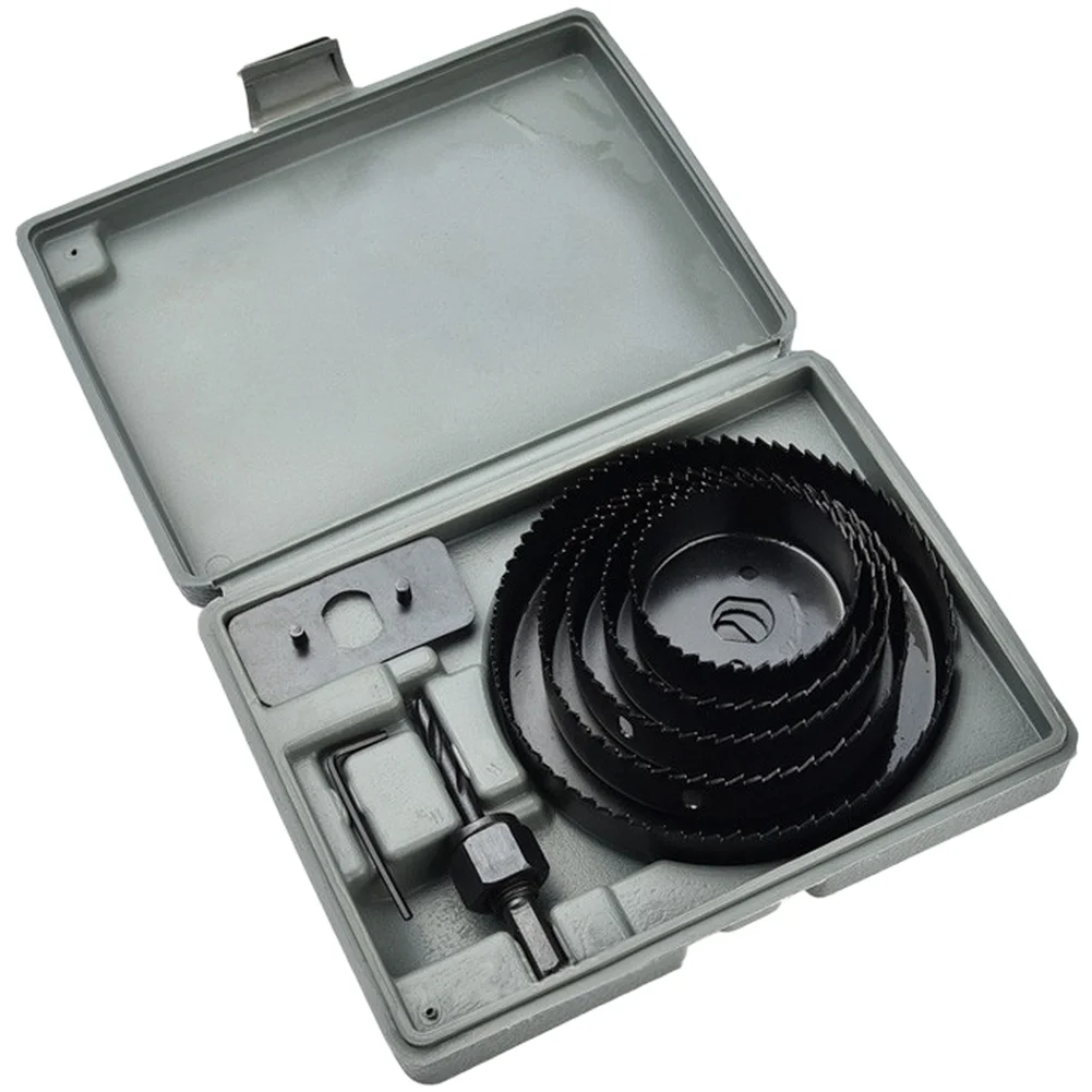 7/8/11/16Pc Carbon Steel Cutting Set Hole-Saw Cutting Set Kit Tools 19-127mm With Case For Woodworking Drywall With Plastic ﻿