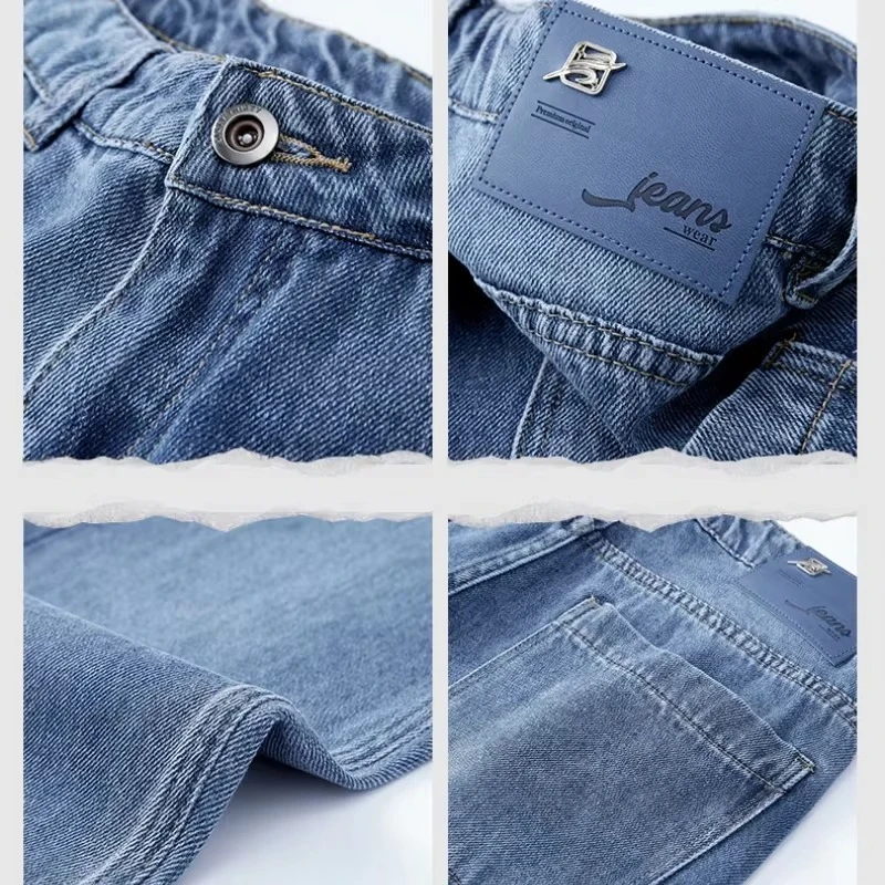 جينز مستقيم فضفاض للرجال ، بنطال كارجو كاجوال ، بنطلون بساق واسعة ، علامة تجارية للأزياء ، قطن ، خريف وشتاء ، جديد ، #3