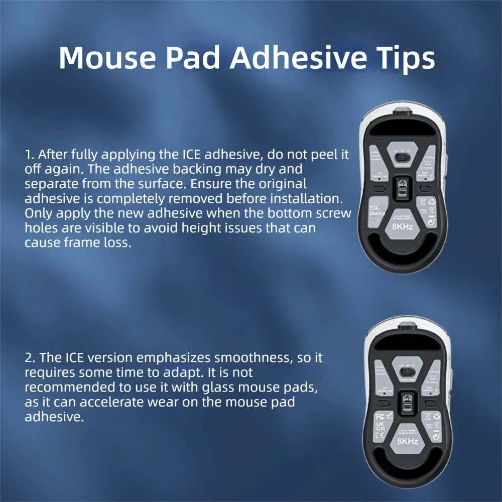 PTFE Mouse Foot Pads Wear-Resistant Smooth Mouse Feet Pad Ice Edition Mouse Foot Sticker Skates for ATTACK SHARK X3 PRO
