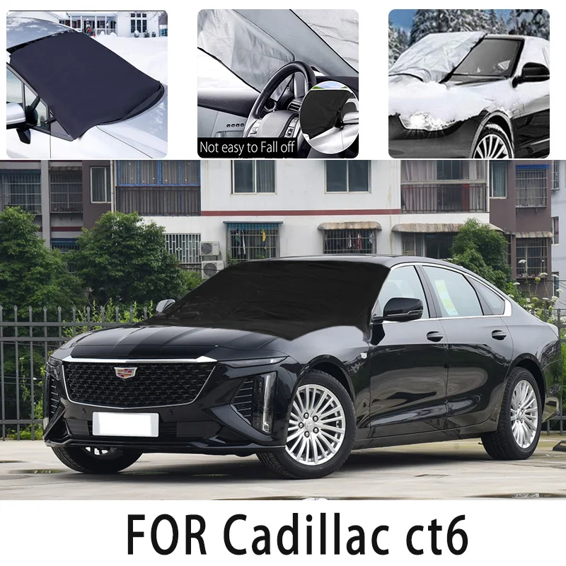 

Carsnow cover front cover for Cadillac ct6 snowprotection heat insulation shade Sunscreen wind Frost prevention car accessories