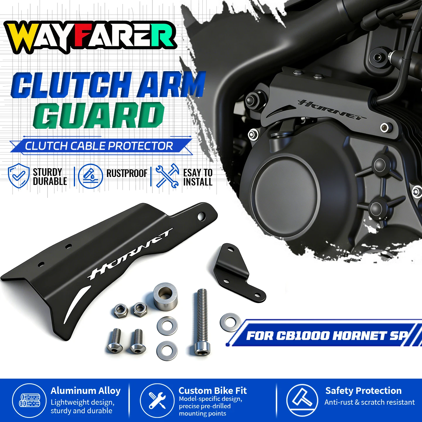 Clutch Arm Guard for CB1000 Hornet 2025 Motorcycle CNC Clutch Cable Protector Cover for CB 1000 Hornet SP Accessories