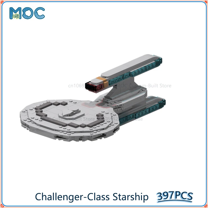 

Строительные блоки MOC Challenger-класса звездный корабль гладкое издание DIY сборка кирпичей космическая креативная коллекция игрушек подарки 397 шт.