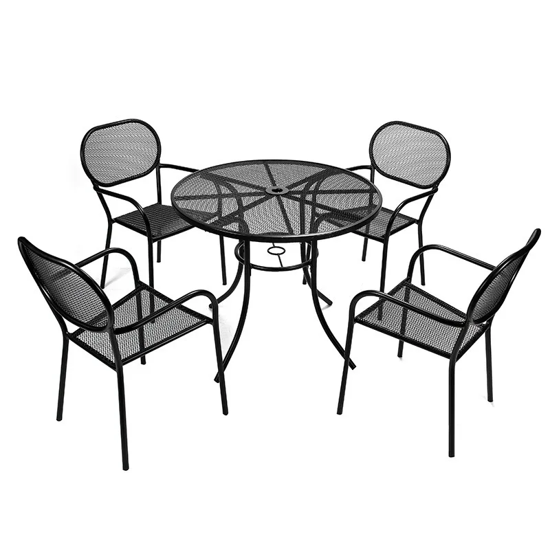 Garden courtyard four chairs one table set customization 2