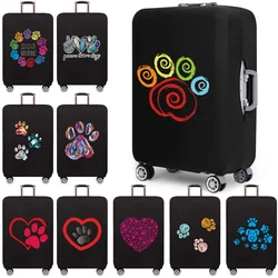 Travel Luggage Suitcase Protective Cover Elastic Trolley Case Footprints Print Travel Luggage Dust Cover New Travel Accessories