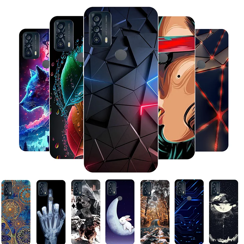 

For TCL 20B 6159K Case Silicone Back Cover Phone Case For TCL 20B 20 B 6159K Soft Case For TCL20B Funda Cartoon