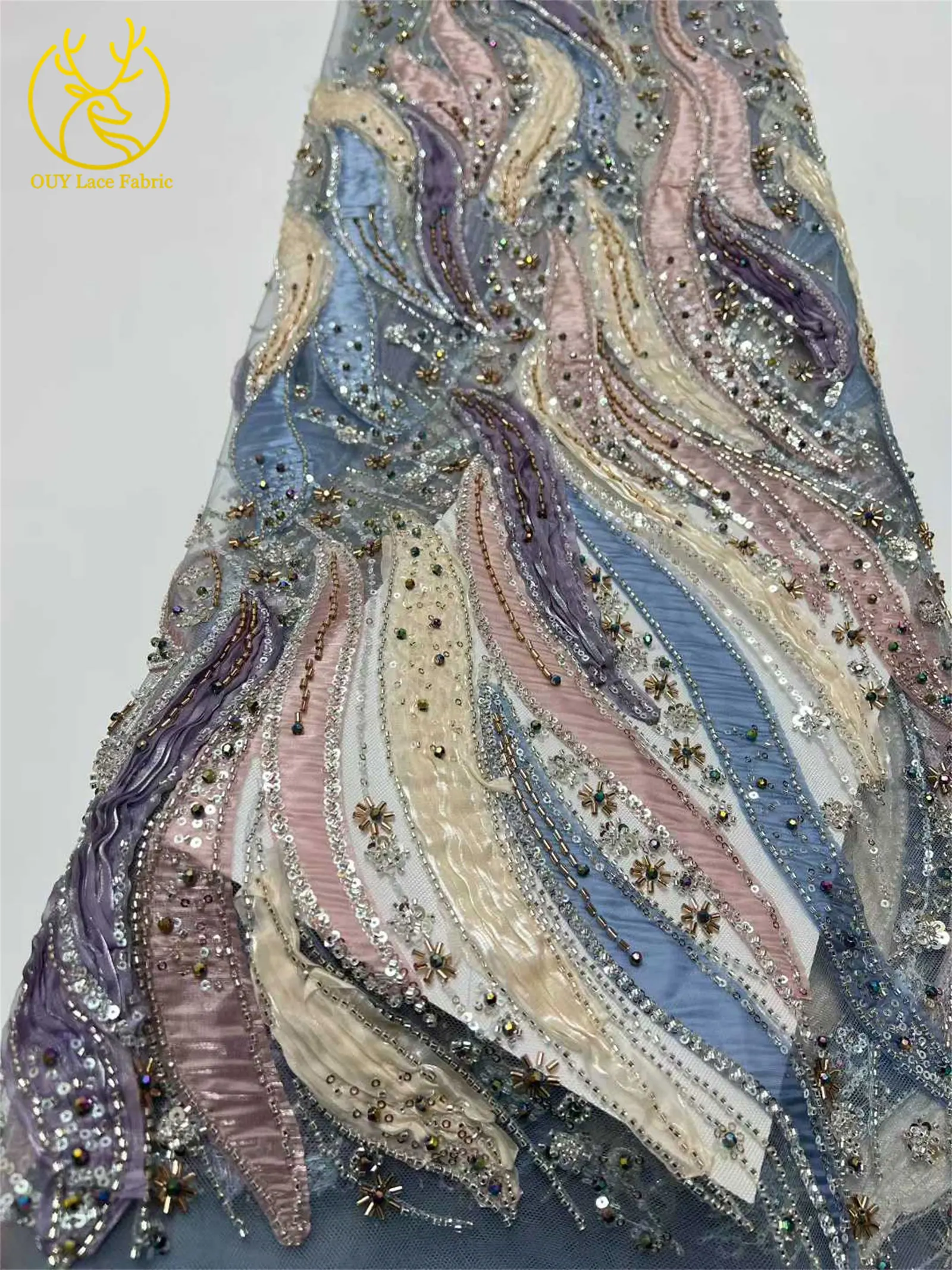 Afrikanischer Bräutigam-Spitzenstoff 2026, hochwertige Stickerei, französische Pailletten, Tüll, Nigeria-Spitzenstoff für Hochzeit, Party, Kleid – Detail 16