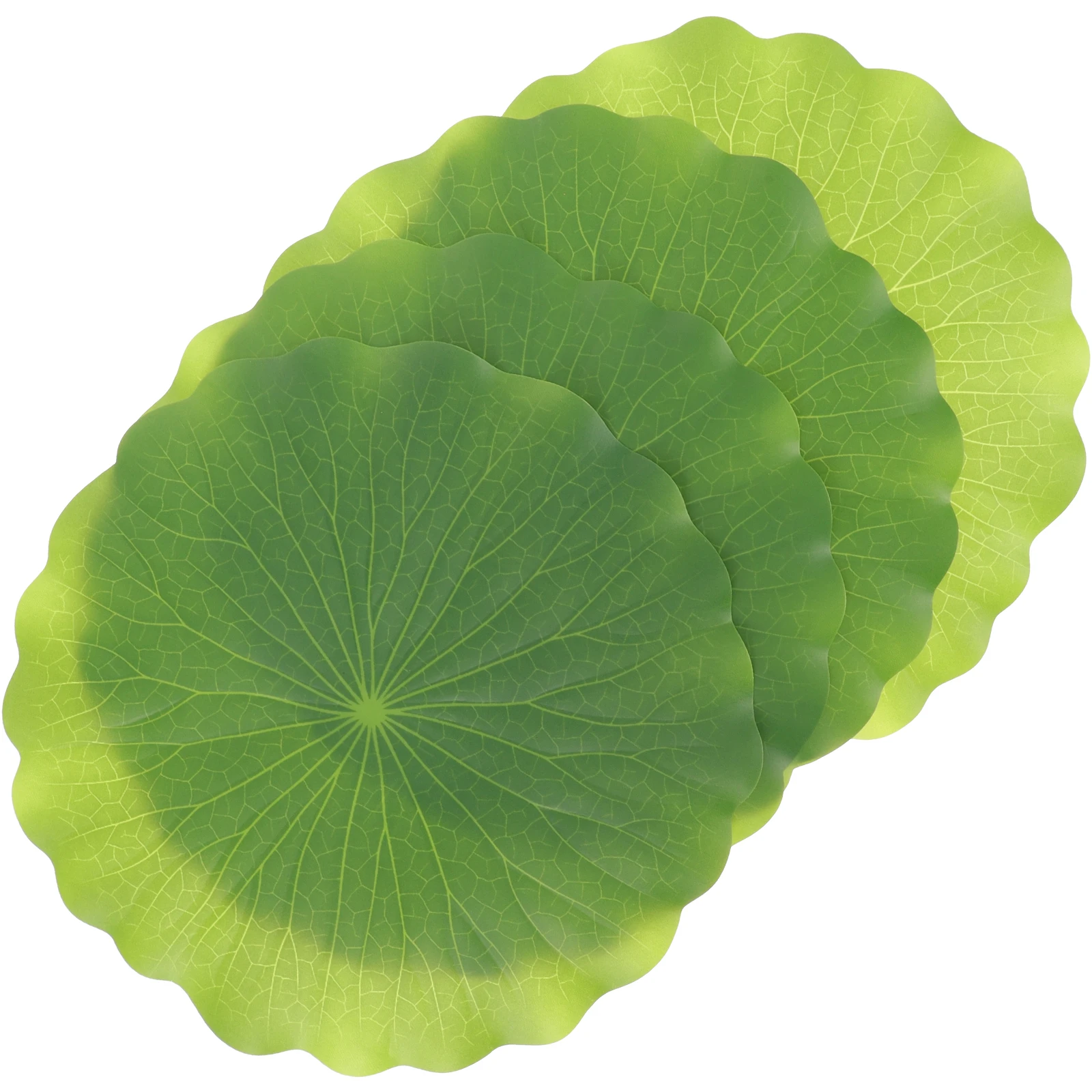 

4 Pcs Simulated Lotus Leaf Decorations 28cm Plastic Floating Pond Leaves nament Pool Artificial Plant