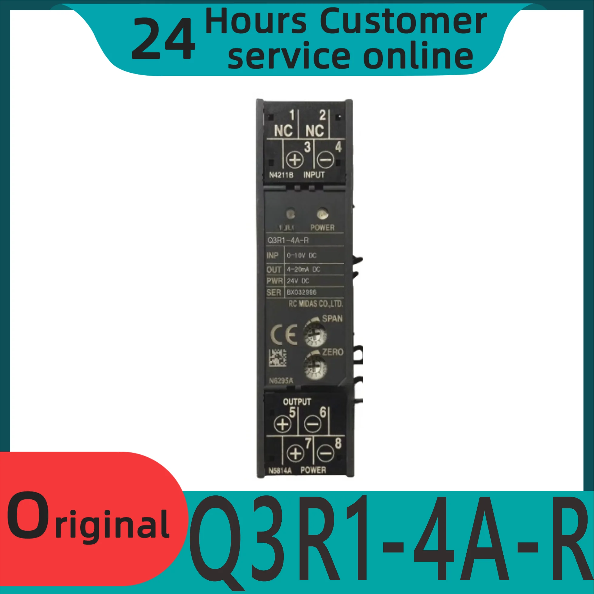 

Новый оригинальный преобразователь для изоляции сигнала ΦQ3R1-4A-R
