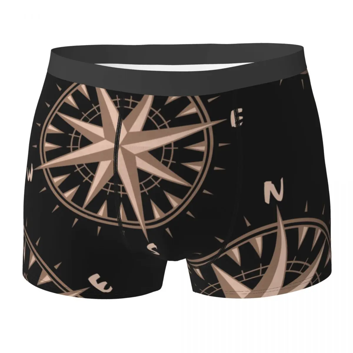 Humor Boxer Compass Vintage Nautical Shorts Panties Men Underwear Breathable Underpants for Homme Plus Size