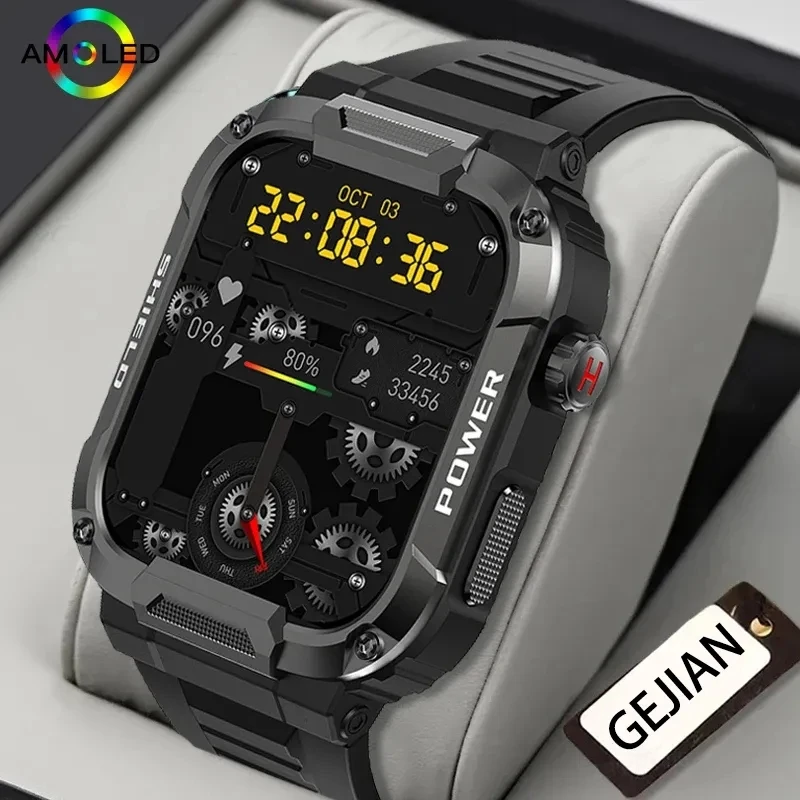 

2023 New MK66 Smart Men's Watch 400mA IP68 Waterproof Smart Watch Heart Rate Detection Bluetooth Call Military Watches for Men