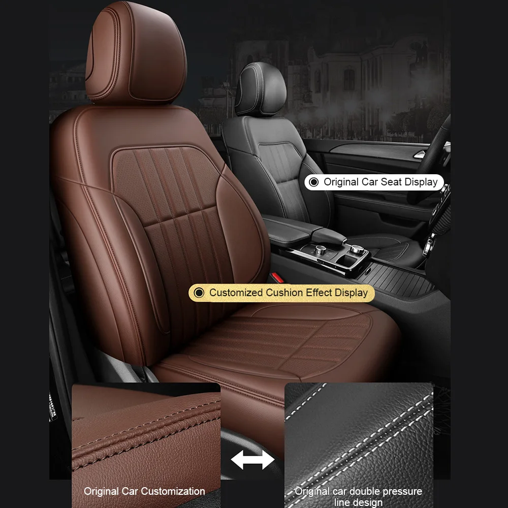 Für Mercedes Benz E-Klasse Coupé C207 2009 2010 2011 2012 2013 2014 2015 2016 Nappa-Leder Maßgefertigte Autositzbezüge Zubehör – Detail 17