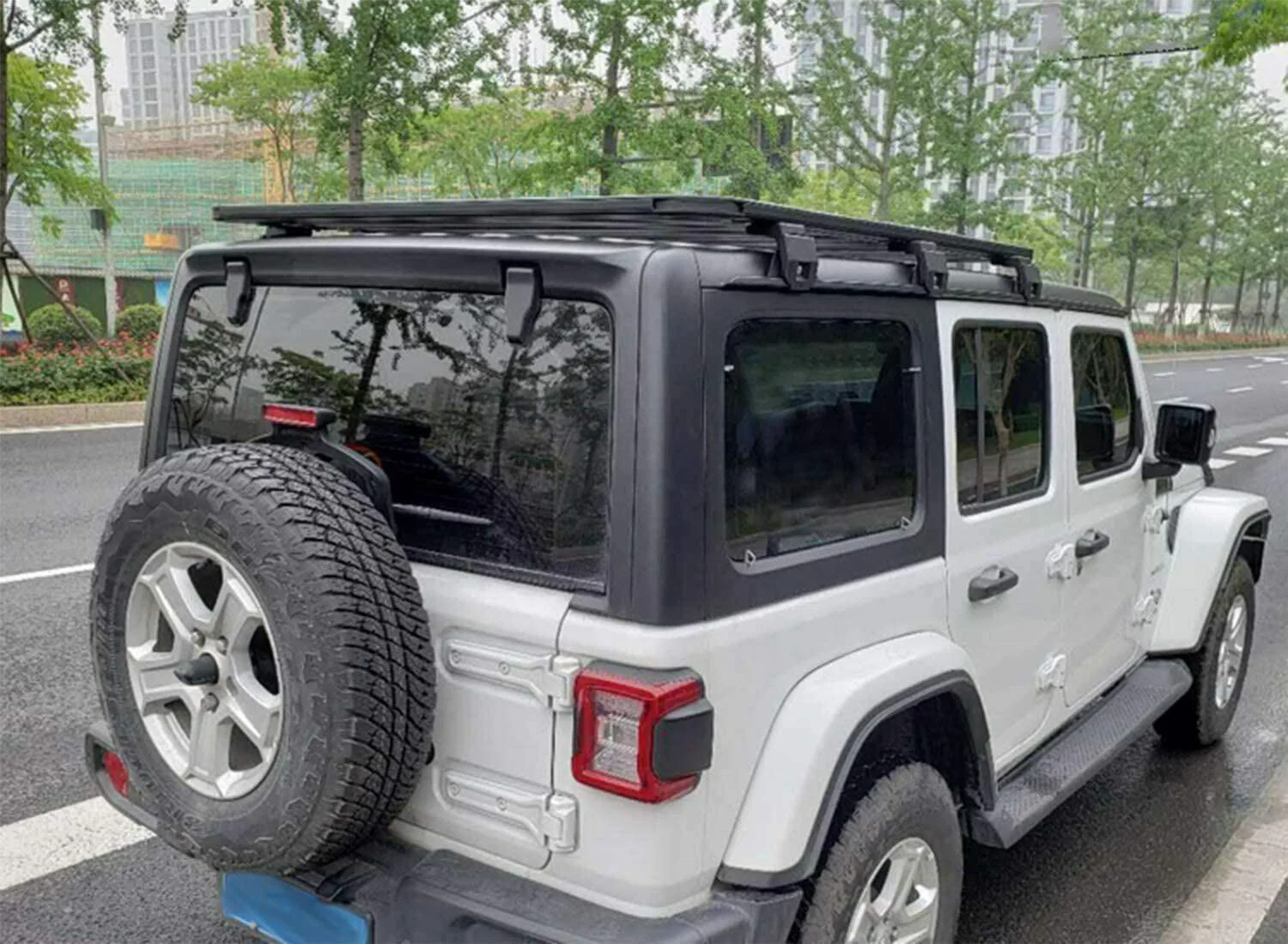 4x4 half length roof platform for Jeep Wrangler JL Car Accessories Aluminum Roof Luggage 4 Doors Roof Rack