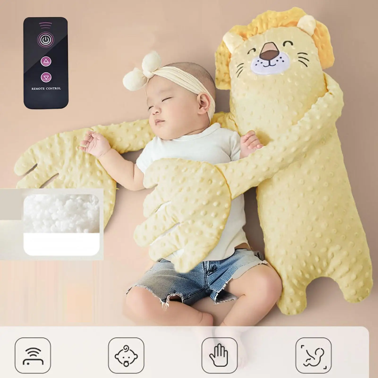 Baby sleep patter Baby Butt Patter Sleep Pat Pillow Remote Control cute Animal Shaped baby sleep patting pillow Nursery Decor