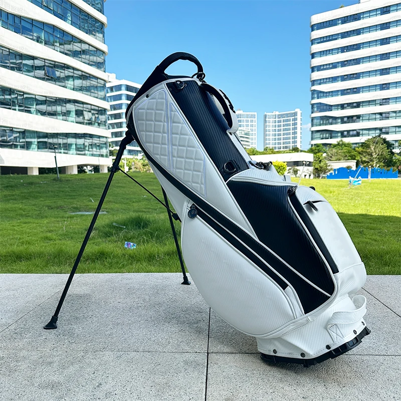 Hot Sale Lightweight Golf Rack Bag Custom Logo Polyurethane Nylon and Waterproof Leather Five-way Wholesale